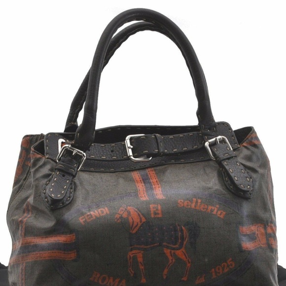Auth Vintage Rare Fendi Selleria Horse Bag